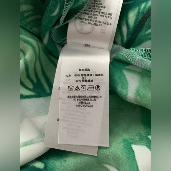 NWT Ralph Lauren Midi Skirt: Resort Collection, Green Leaves, Elastic Waist, 12P - Picture 10 of 15